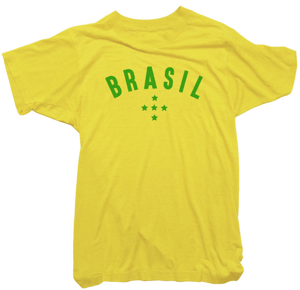 Brasil Football T-Shirt. Vintage Brazil T-Shirt. Stars T-Shirt