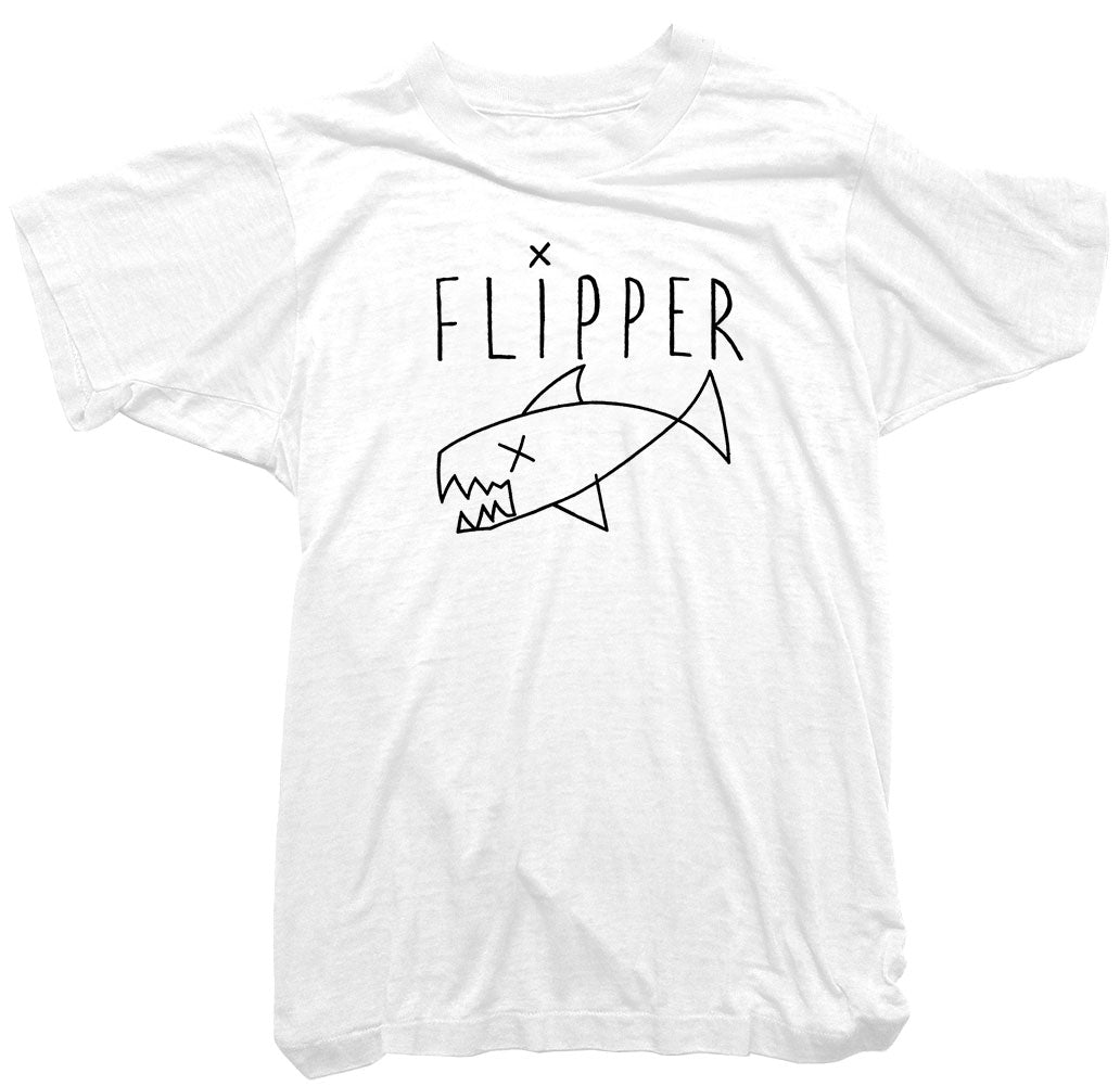 Vintage Flipper T-Shirt. Flipper Band Logo Tee Medium / White / Kids