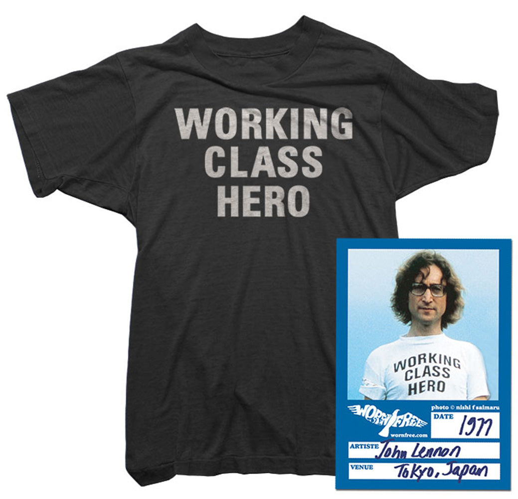 - John Hero Class Working T-Shirt worn Lennon John Worn Tee Free Lennon by