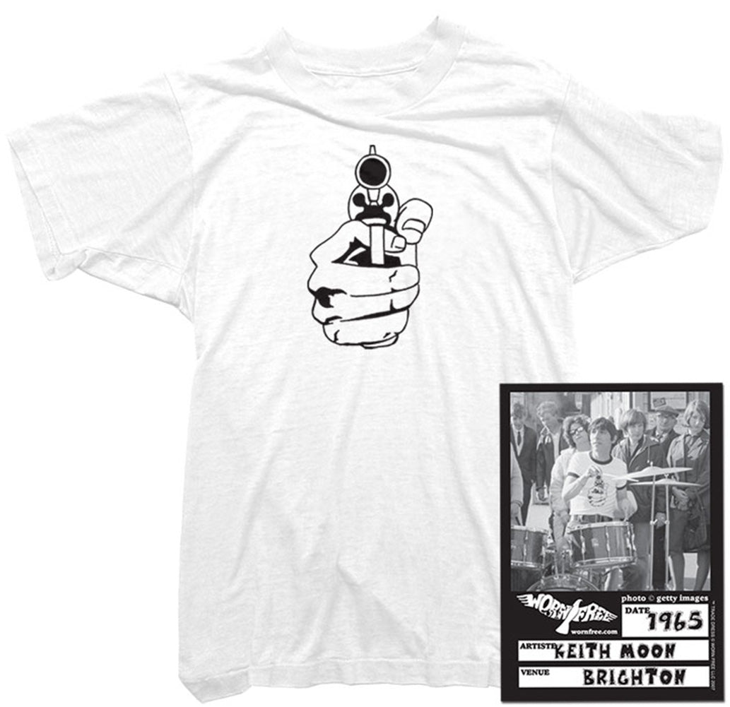 Keith Moon T-Shirt. Vintage Gun Tee worn by Keith Moon - Worn Free