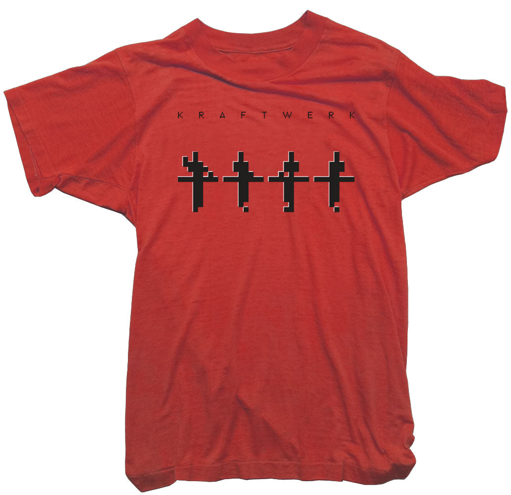 Kraftwerk T-Shirt. Kraftwerk T-Shirt Pixel Tee, Kraftwerk Red tee