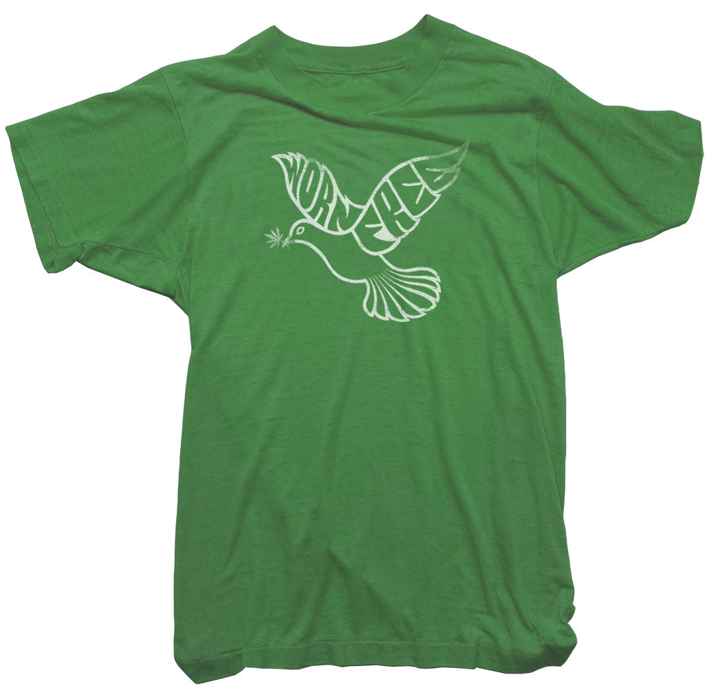 Worn Free Peace T-Shirt. Dove of Peace Tee, Vintage Peace T-hirt